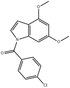 (4-Chlorophenyl)(4,6-dimethoxy-1H-indol-1-yl)methanone Structure