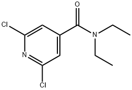 2,6-二氯-N,N-二乙基吡啶-4-甲酰胺, 1463-74-7, 结构式