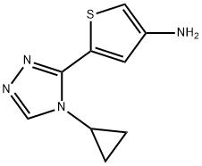 5-(4-Cyclopropyl-4H-1,2,4-triazol-3-yl)thiophen-3-amine, 1464091-63-1, 结构式