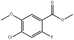 4-Chloro-2-fluoro-5-methoxy-benzoic acid methyl ester,146447-09-8,结构式