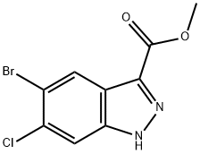5-溴-6-氯-1H-吲唑-3-羧酸甲酯, 1467062-19-6, 结构式