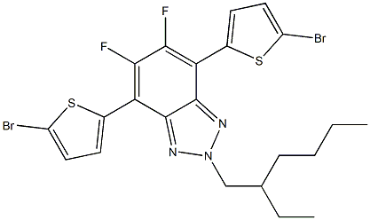 4,7-Bis(5-bromothiophen-2-yl)-2-(2-ethylhexyl)-5,6-difluoro-2H-benzo[d][1,2,3]triazole Struktur