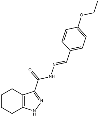 N'-[(E)-(4-ethoxyphenyl)methylidene]-4,5,6,7-tetrahydro-1H-indazole-3-carbohydrazide 结构式