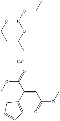 CYCLOPENTADIENYL(DIMETHYL FUMARATE)(TRIETHYL PHOSPHITE)COBALT(I) 环戊二烯基(二甲基富马酸酯)(三乙基亚膦酸酯)合钴(I) 结构式