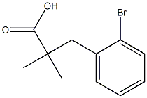 3-(2-bromophenyl)-2,2-dimethylpropanoic acid Struktur