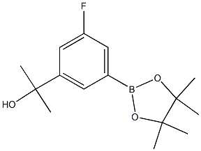 2-(3-氟-5-(4,4,5,5-四甲基-1,3,2-二氧硼杂环戊烷-2-基)苯)丙-2-醇,1492882-59-3,结构式