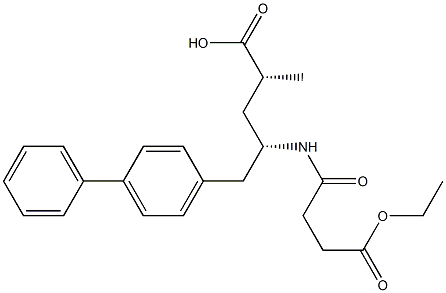 (2R,4S)-4-([1,1'-Biphenyl]-4-ylmethyl)-4-(4-ethoxy-4-oxobutanamido)-2-methylbutanoic acid Structure