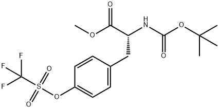 ((叔丁氧基羰基)氨基)-3-(4 - (((三氟甲基)磺酰基)氧基)苯基)丙酸甲酯 结构式