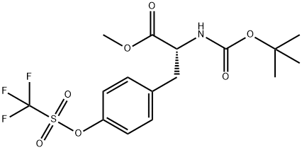 ((叔丁氧基羰基)氨基)-3-(4 - (((三氟甲基)磺酰基)氧基)苯基)丙酸甲酯,149709-56-8,结构式