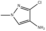 3-Chloro-1-methyl-1H-pyrazol-4-amine 化学構造式