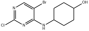 4-((5-bromo-2-chloropyrimidin-4-yl)amino)cyclohexan-1-ol Struktur