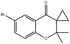 6-bromo-2,2-dimethylspiro[chroman-3,1'-cyclopropan]-4-one 结构式