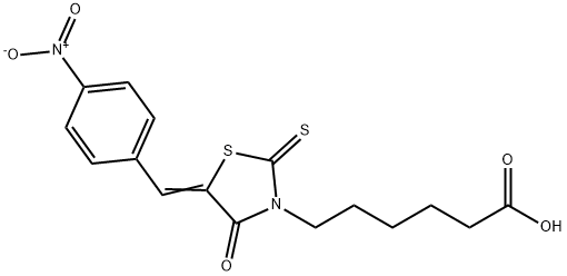 6-[5-(4-nitrobenzylidene)-4-oxo-2-thioxo-1,3-thiazolidin-3-yl]hexanoic acid|