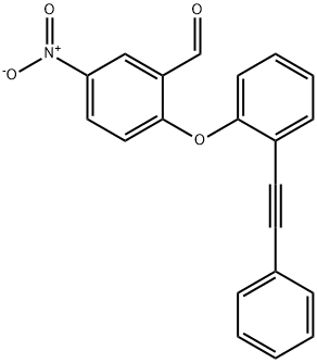 5-Nitro-2-(2-(phenylethynyl)phenoxy)benzaldehyde 结构式