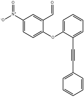 5-Nitro-2-(2-(phenylethynyl)phenoxy)benzaldehyde|