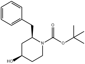 tert-butyl 2-benzyl-4-hydroxypiperidine-1-carboxylate Structure