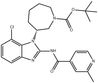 1H-Azepine-1-carboxylic acid, 3-[7-chloro-2-[[(2-methyl-4-pyridinyl)carbonyl]amino]-1H-benzimidazol-1-yl]hexahydro-, 1,1-dimethylethyl ester, (3R)-|CPD3615-A9