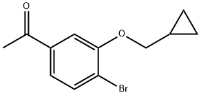 1-[4-bromo-3-(cyclopropylmethoxy)phenyl]ethanone Struktur