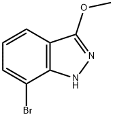 7-BROMO-3-METHOXY-1H-INDAZOLE 结构式