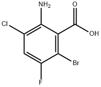 2-氨基-6-溴-3-氯-5-氟苯甲酸, 1513119-35-1, 结构式