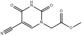 5-Cyanouracil-1-yl acetic acid methyl ester Struktur