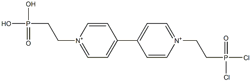 2-[4-[1-(2-phosphonoethyl)pyridin-1-ium-4-yl]pyridin-1-ium-1-yl]ethylphosphonic acid,dichloride Structure