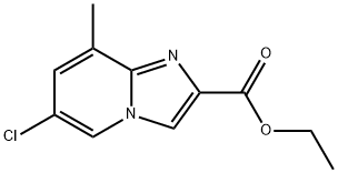 6-Chloro-8-methyl-imidazo[1,2-a]pyridine-2-carboxylic acid ethyl ester 结构式