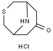 3-thia-9-azabicyclo[3.3.1]nonan-7-one hydrochloride Struktur