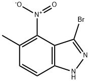 3-bromo-5-methyl-4-nitro-1H-indazole Struktur