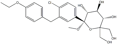 (2S,3R,4S,5S)-2-(4-chloro-3-(4-ethoxybenzyl)phenyl)-6,6-bis(hydroxymethyl)-2-methoxytetrahydro-2H-pyran-3,4,5-triol