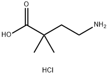 4-amino-2,2-dimethylbutanoic acid hydrochloride, 153039-15-7, 结构式