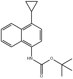TERT-BUTYL 4-CYCLOPROPYLNAPHTHALEN-1-YLCARBAMATE Struktur