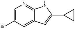5-bromo-2-cyclopropyl-1H-pyrrolo[2,3-b]pyridine 化学構造式
