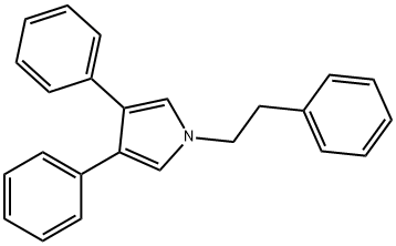1-苯乙基-3,4-二苯基-1H-吡咯, 154292-39-4, 结构式