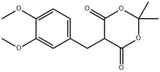 5-(3,4-dimethoxybenzyl)-2,2-dimethyl-1,3-dioxane-4,6-dione Struktur