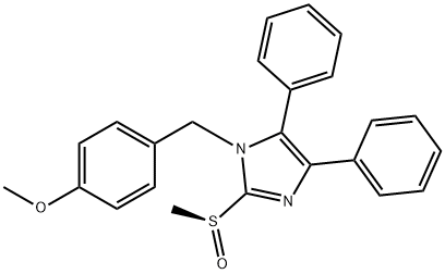 (S)-1-(4-methoxybenzyl)-2-(methylsulfinyl)-4,5-diphenyl-1H-imidazole(WXG00274) Structure