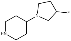 4-(3-Fluoro-pyrrolidin-1-yl)-piperidine 结构式