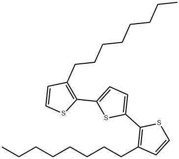 3-octyl-5'-(3-octylthiophen-2-yl)-2,2'-bithiophene Structure