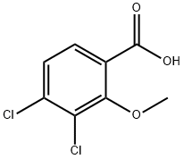 3,4-ジクロロ-2-メトキシ安息香酸 化学構造式