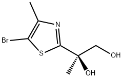(R)-2-(5-溴-4-甲基噻唑-2-基)丙烷-1,2-二醇 结构式