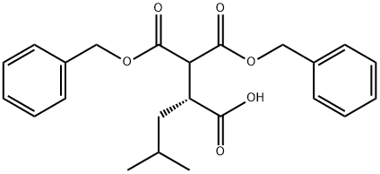 1,1,2-Pentanetricarboxylic acid, 4-methyl-, 1,1-bis(phenylmethyl) ester, (R)- Struktur