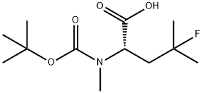 (S)-2-((叔丁氧基羰基)(甲基)氨基)-4-氟-4-甲基戊酸,156047-44-8,结构式
