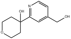 2-(tetrahydro-4-hydroxy-2H-pyran-4-yl)-4-Pyridinemethanol Structure