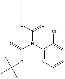 2-(Di-Boc-amino)-3-chloro-pyridine 化学構造式