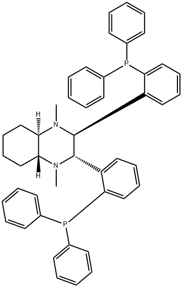 (2S,3S,4aR,8aR)-2,3-Bis[2-(diphenylphosphino)phenyl]-1,4-dimethyldecahydroquinoxaline Struktur