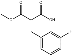 2-(3-fluorobenzyl)-3-methoxy-3-oxopropanoic acid Structure