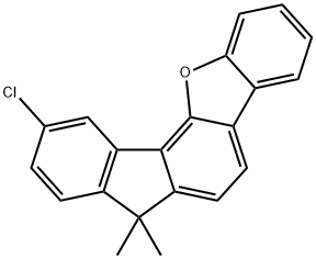 10-Chloro-7,7-dimethyl-7H-12-oxa-indeno[1,2-a]fluorene Struktur