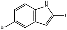 5-bromo-2-iodo-1H-indole 化学構造式