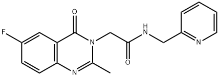2-(6-fluoro-2-methyl-4-oxoquinazolin-3(4H)-yl)-N-(pyridin-2-ylmethyl)acetamide Struktur