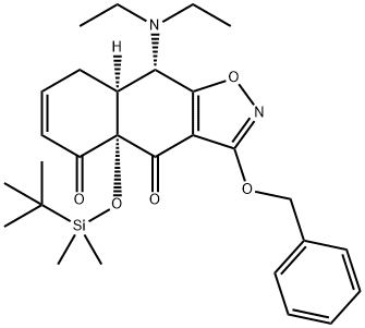 (4aS,8aS,9S)-3-(benzyloxy)-4a-((tert-butyldimethylsilyl)oxy)-9-(diethylamino)-8a,9-dihydronaphtho[2,3-d]isoxazole-4,5(4aH,8H)-dione|TP-2857